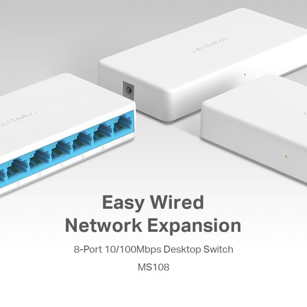 Bộ chia mạng 8 cổng Mercusys MS108 10/100Mbps - Chính hãng giá rẻ - Ảnh 2